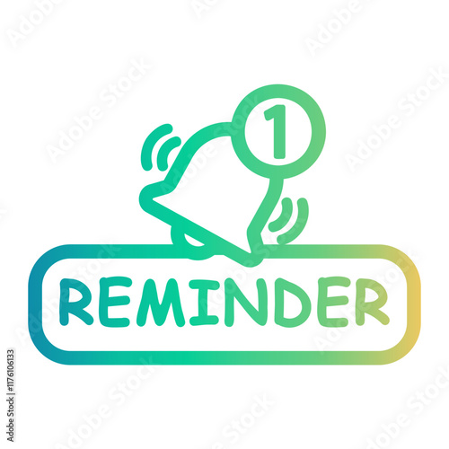 reminder Line Gradient Icon