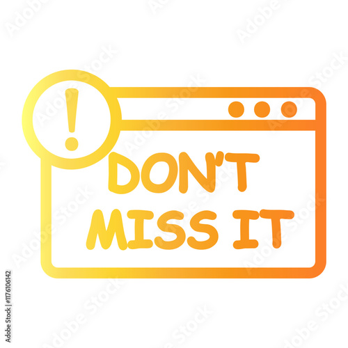 reminder Line Gradient Icon