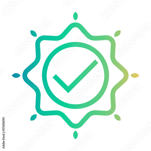 approval Line Gradient Icon