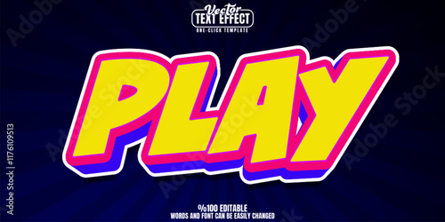 Play editable text effect, customizable game and fun 3d font style