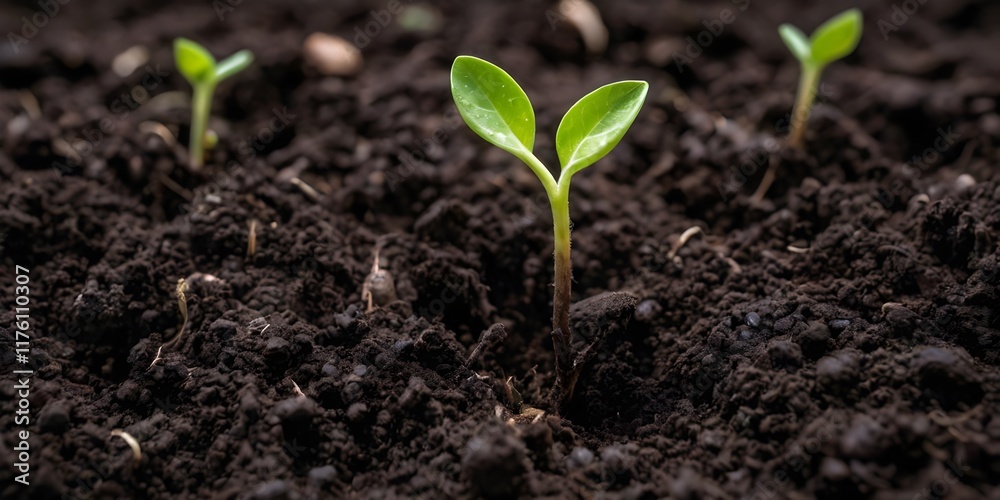 Seedling plant sprout soil spring nature gardening