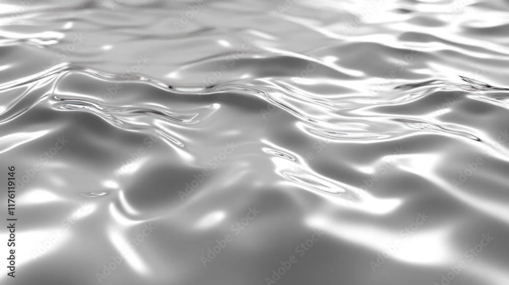 Abstract silver liquid surface with wavy texture. Abstract silver liquid surface with wavy texture.