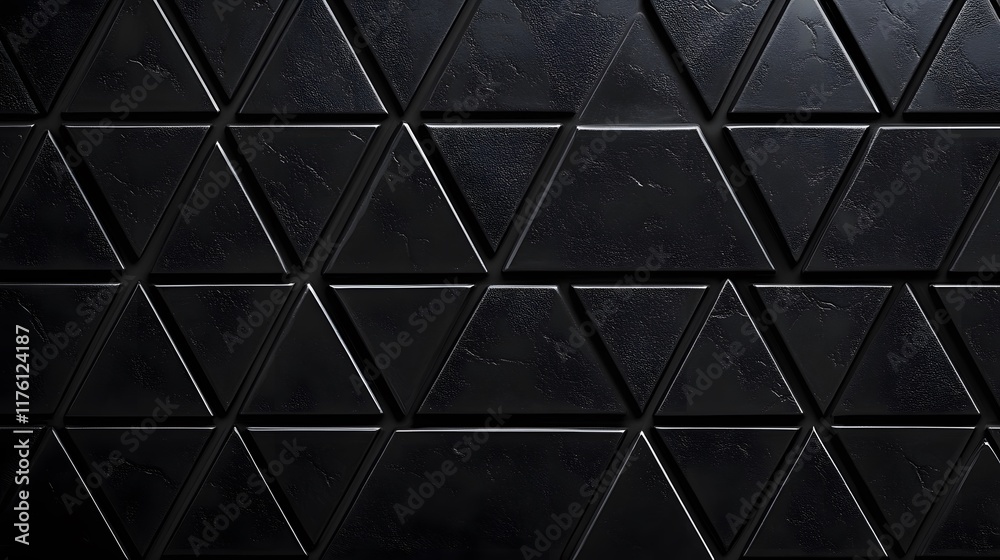 Obraz premium Interlocking Dark Gray Triangular Pattern