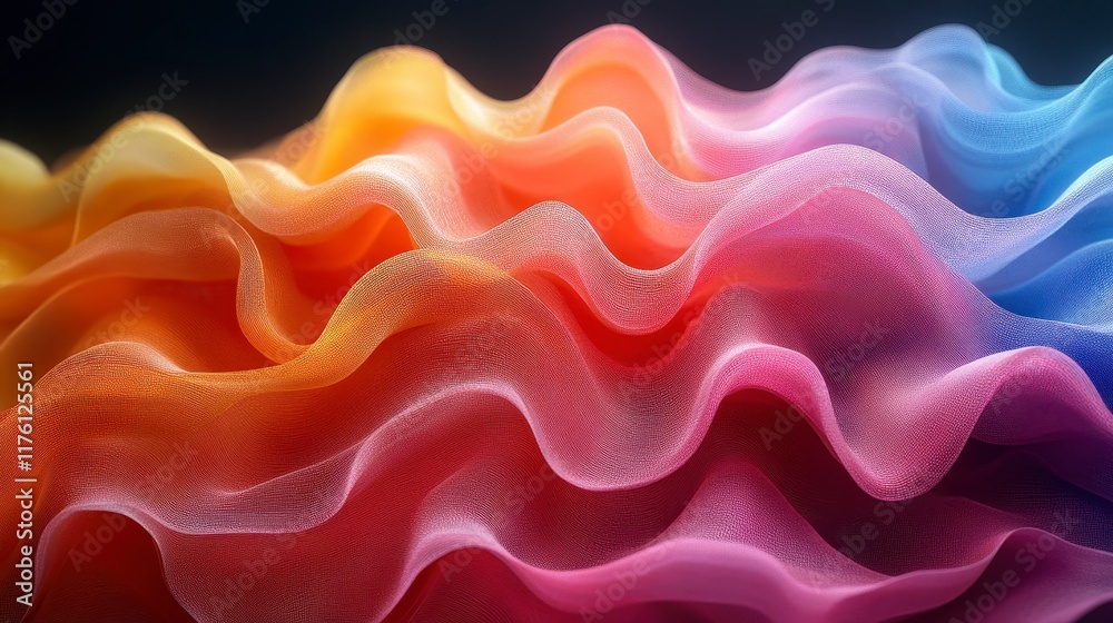 Abstract colorful wavy fabric texture background. Abstract colorful wavy fabric texture background.