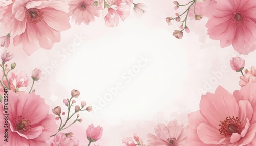 Pink Floral Background, Watercolor Flower Border, Best Background Practices