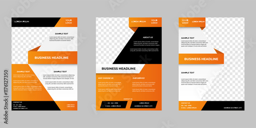 creative business flyer template for event advertising. A4 design size