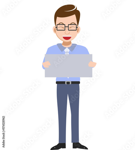 funny cartoon casual person