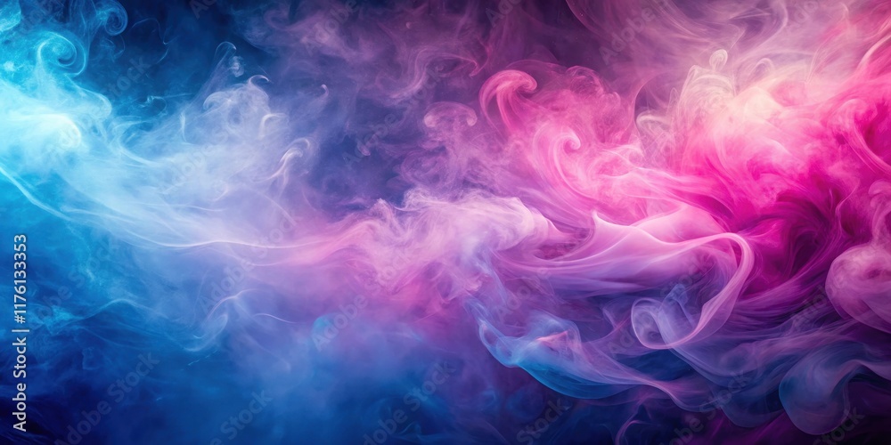 Fototapeta premium Swirling mist of pink hue with blue undertones in abstract background, abstract, ethereal, abstract