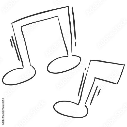 Monochrome Cartoon Musical Notes