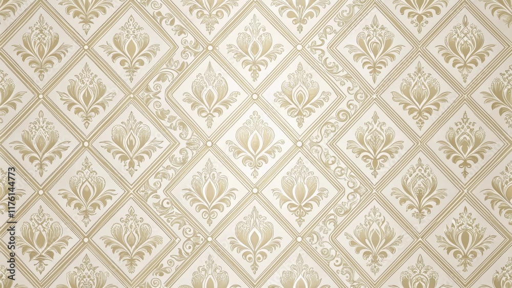 Traditional French wallpaper with intricate Guilloche pattern of interlocking diamonds and curved lines in a subtle gradient color scheme, traditional patterns, guilloche wallpaper Traditional French wallpaper with intricate Guilloche pattern of interlocking diamonds and curved lines in a subtle gradient color scheme, traditional patterns, guilloche wallpaper