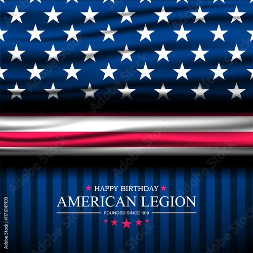 Happy Birthday American Legion Design Background Illustration