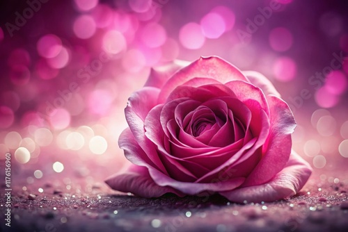 Abstract Rose Quartz & Fuchsia Pink Blurred Background - Soft Focus, Low Light Photography, Copy Space