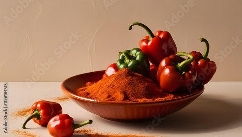 Cluster of Red Chili Peppers, red hot chili pepper.
