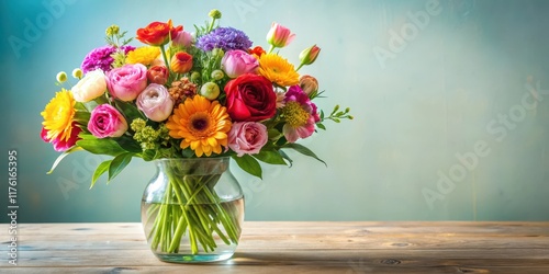 Wallpaper Mural Fresh colorful bouquet of flowers arranged in a elegant vase, colorful, flowers arrangement Torontodigital.ca