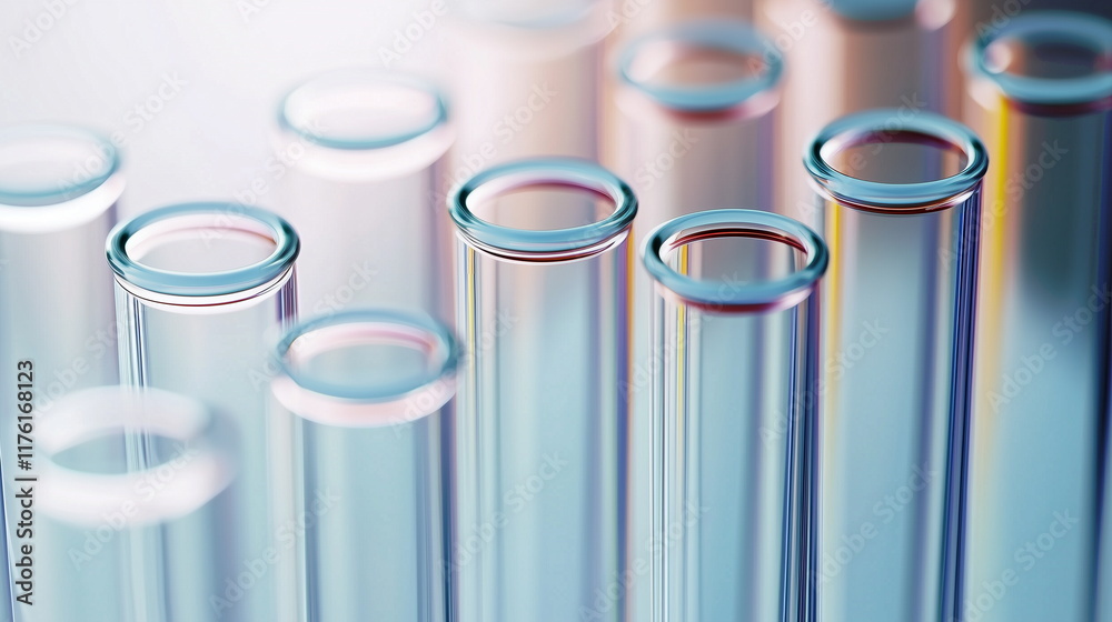 A close-up of several test tube experimental equipment neatly arranged in the laboratory. A close-up of several test tube experimental equipment neatly arranged in the laboratory.