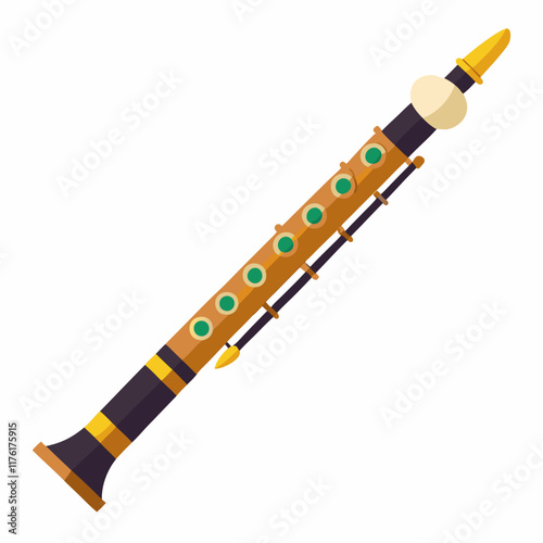 Colorful of an English Horn, vector illustration 