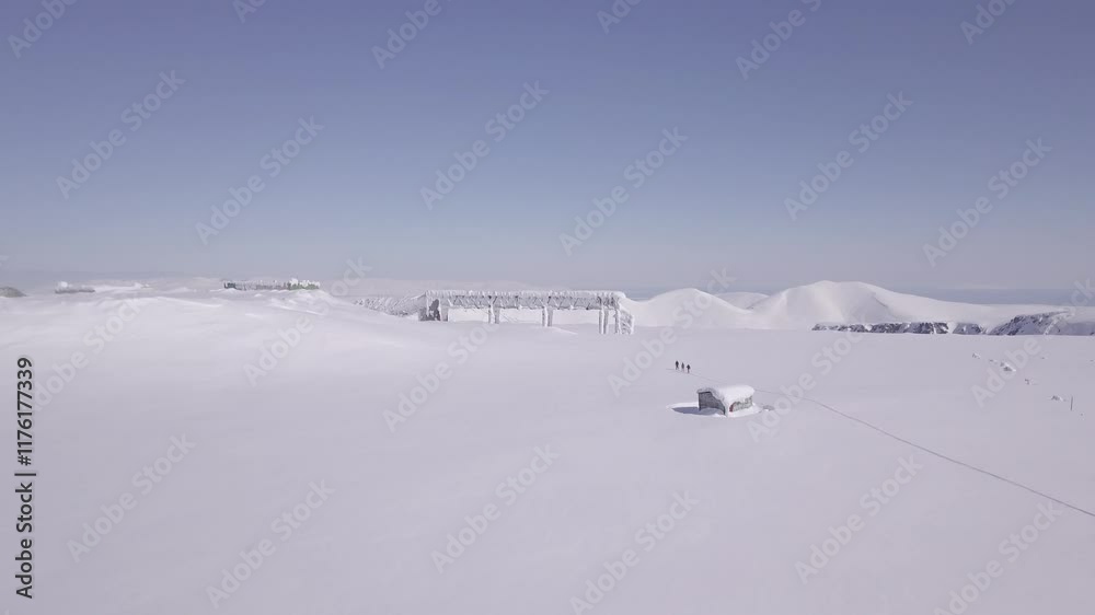 Drone ski de randonné structure minière Drone ski de randonné structure minière