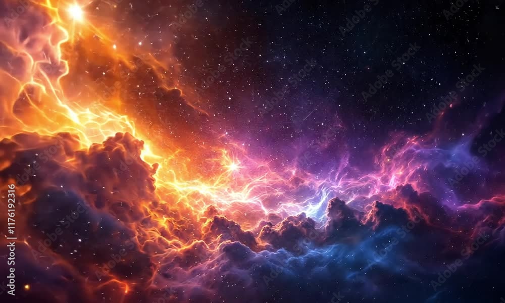 3D Animation of A colorful nebula in space. Video background 3D Animation of A colorful nebula in space. Video background