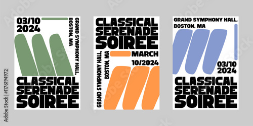 Event poster set with minimalist maximalist style, Promo  and sale flyer design for social media. Colorful poster collection for print. Trendy poster design for print and promotion