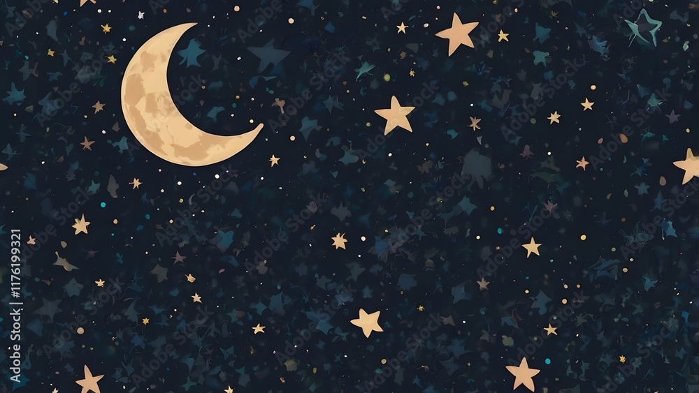 Obraz premium night sky with stars pattern