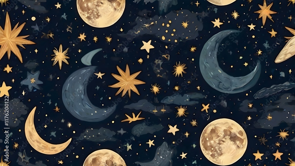 Fototapeta premium night sky with stars pattern