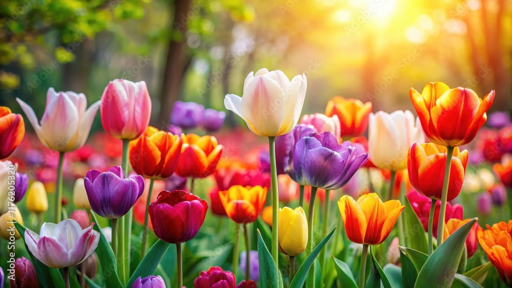Vibrant spring tulips in a garden, colorful, garden, colorful, garden, nature, flowers, spring, colorful, tulip, outdoors Vibrant spring tulips in a garden, colorful, garden, colorful, garden, nature, flowers, spring, colorful, tulip, outdoors