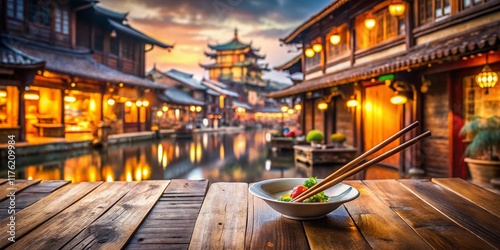 Double Exposure: Chopsticks & Jianshui Restaurant - Yunnan Province, China photo