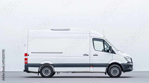 White Cargo Van: Side Profile