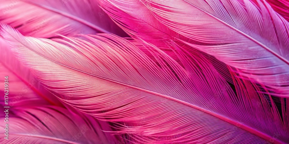 Fototapeta premium Elegant Pink Feather Texture Background: Abstract Architectural Design