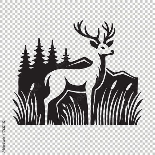 Whitetail deer vector