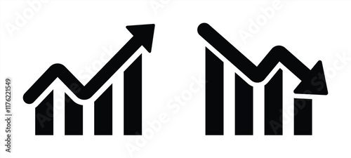 Chart icon vector set. analysis illustration sign collection