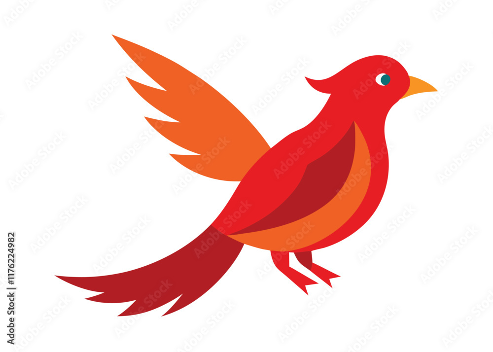 Obraz premium Bird vector art on white background 