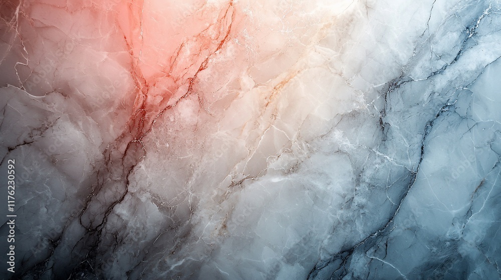 Obraz premium Abstract marble texture with warm and cool tones.