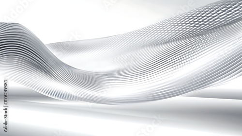 Abstract Silver Wave Pattern Design Background