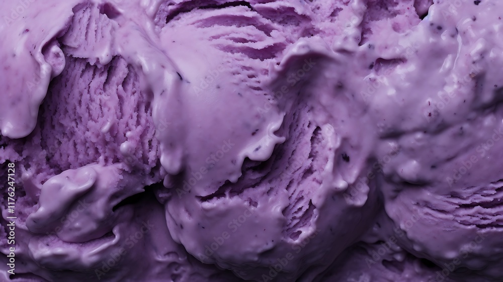 Obraz premium Delicious ube ice cream texture background