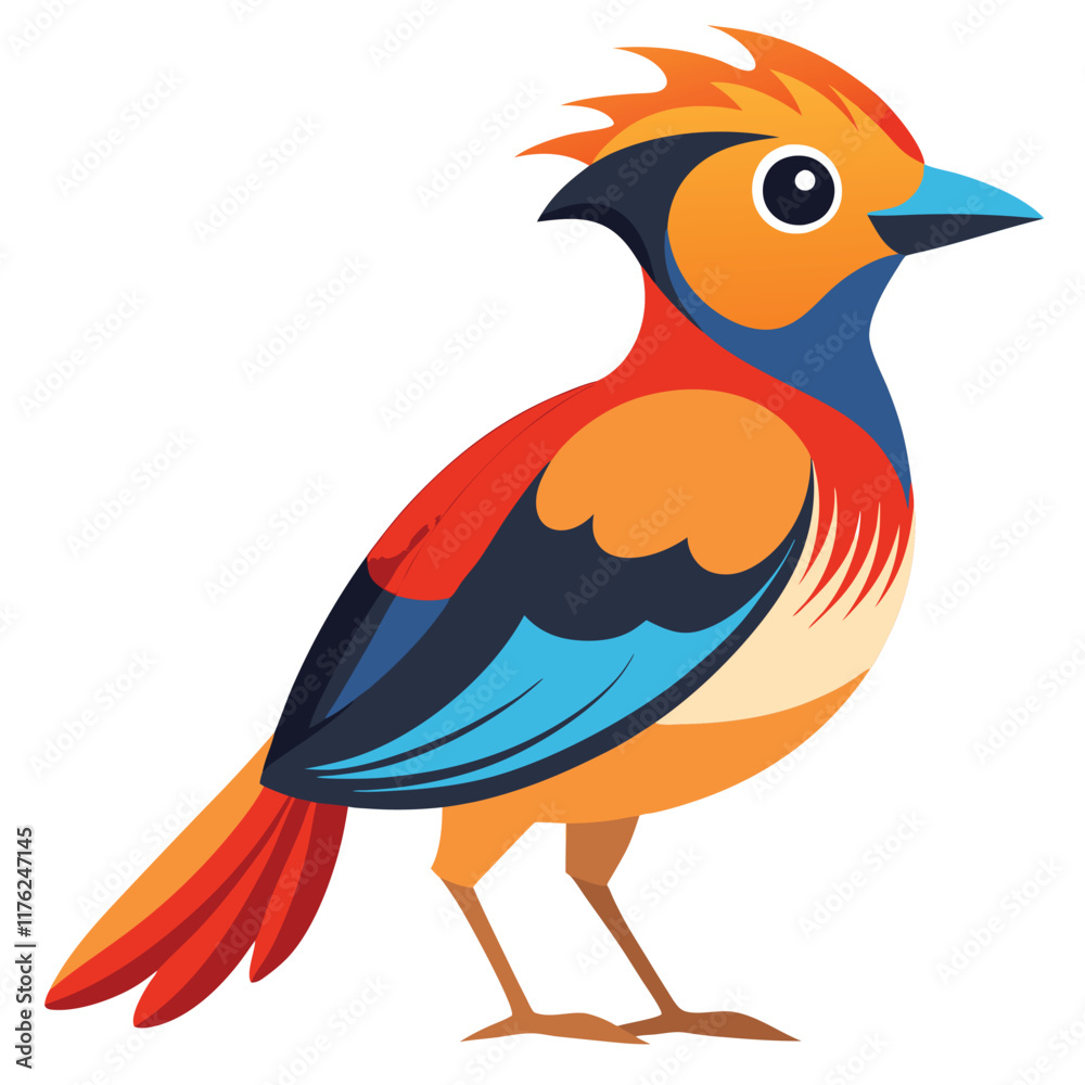 Obraz premium Bird vector art on white background 