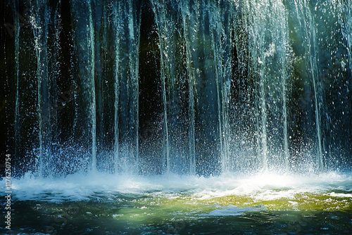 Cascading water creates a mesmerizing spectacle of nature's power and beauty