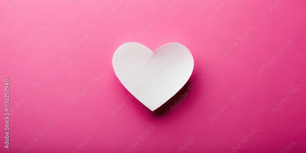 empty paper heart in pink background, isolated top view , present, holiday, present, holiday, minimalist design,alone empty paper heart in pink background, isolated top view , present, holiday, present, holiday, minimalist design,alone