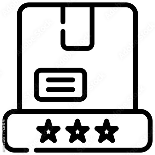 review package delivery online shopping simple line icon