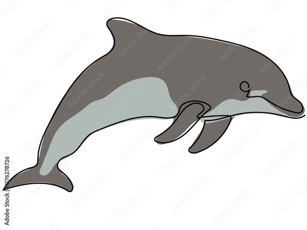 Obraz premium Dolphins can create continuous gestures that can be edited later.