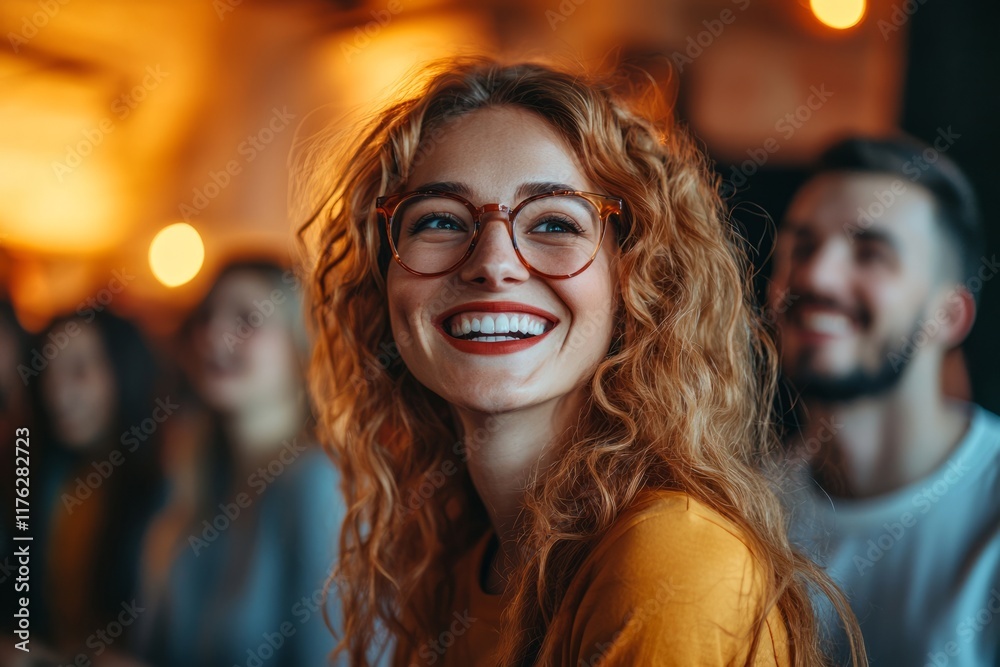 A group of business professionals takes part in a charity event, all smiling and engaged, Generative AI A group of business professionals takes part in a charity event, all smiling and engaged, Generative AI