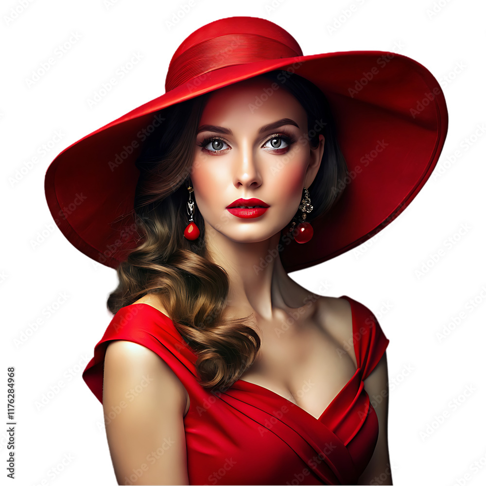 A woman in a hat A woman in a hat