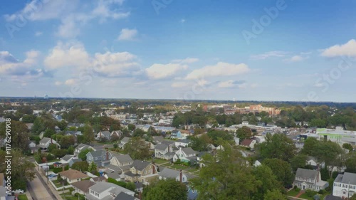 Long Island Suburbs Drone Shot New York