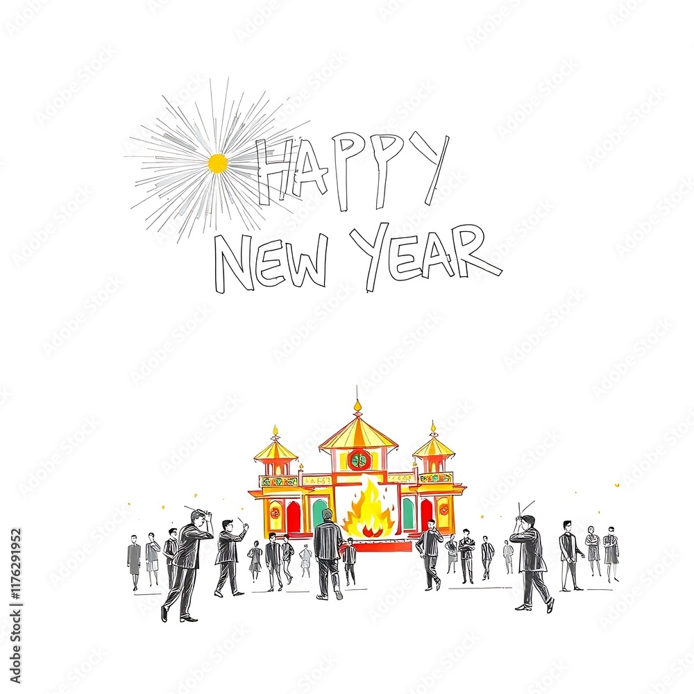 Fototapeta premium Happy New year