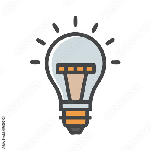 led light bulb icon design