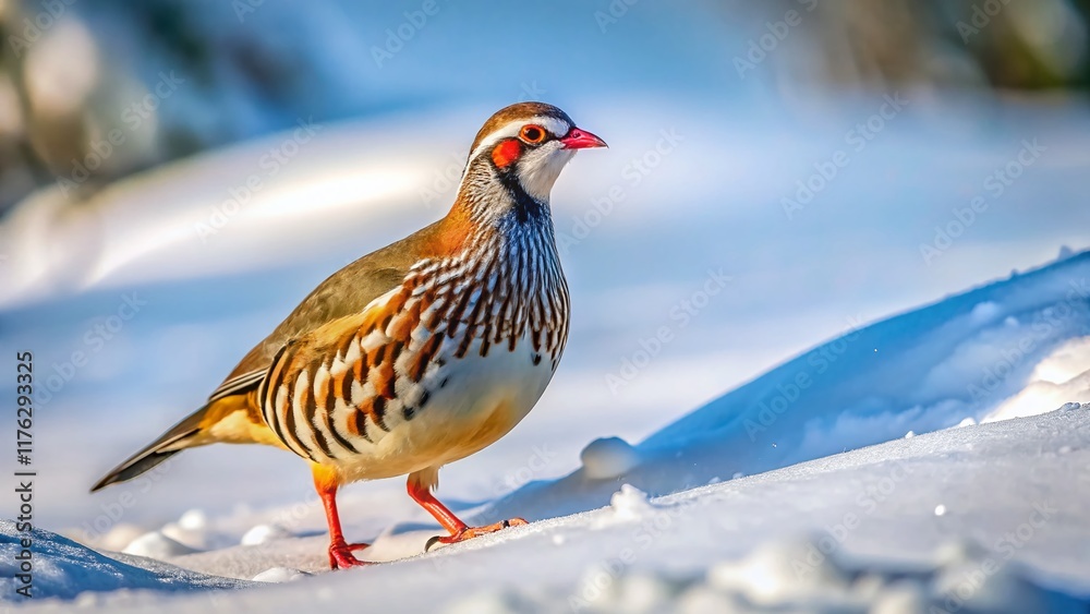Partridge in Winter Snow: Majestic Wildlife Bird Photography Partridge in Winter Snow: Majestic Wildlife Bird Photography