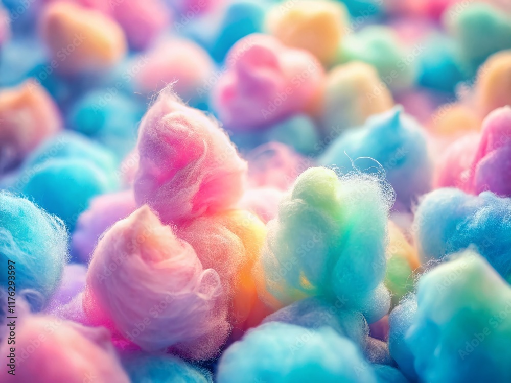 Pastel Cotton Candy Background: Sweet Panoramic Dreamy Texture Pastel Cotton Candy Background: Sweet Panoramic Dreamy Texture
