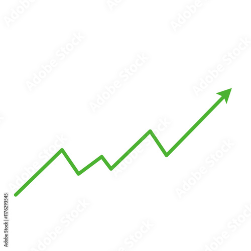 Market volatility icon  lines trend graph chart data analysis