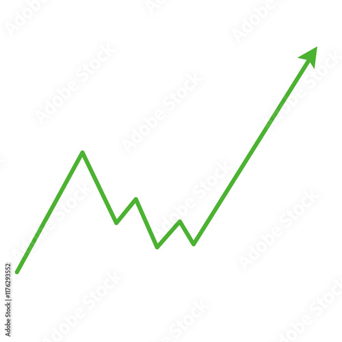 Market volatility icon  lines trend graph chart data analysis
