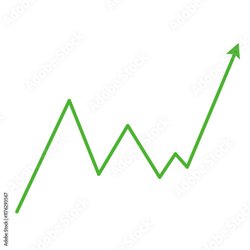 Market volatility icon  lines trend graph chart data analysis